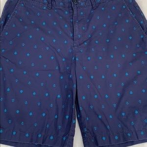 “PENGUIN” BRAND MENS BLUE PATTERNED COTTON SHORTS